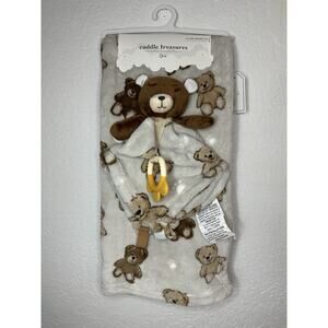 Cuddle Treasures Blanket Lovey Set Teddy Bear Baby SL Home Fashions S.L.
